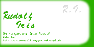 rudolf iris business card